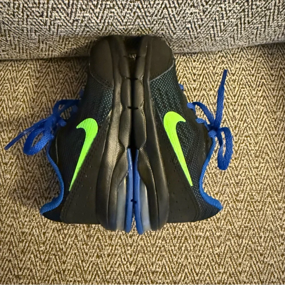 NIKE Black Royal Blue Lime Green Sneakers‎ Baby Toddler Size 6